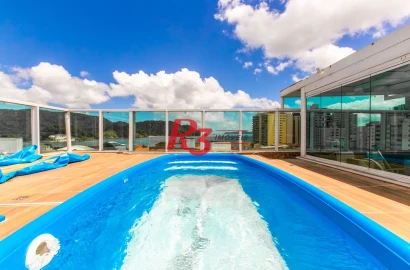 Cobertura com 3 dormitórios à venda, 274 m² por R$ 1.750.000,00 - Ponta da Praia - Santos/SP