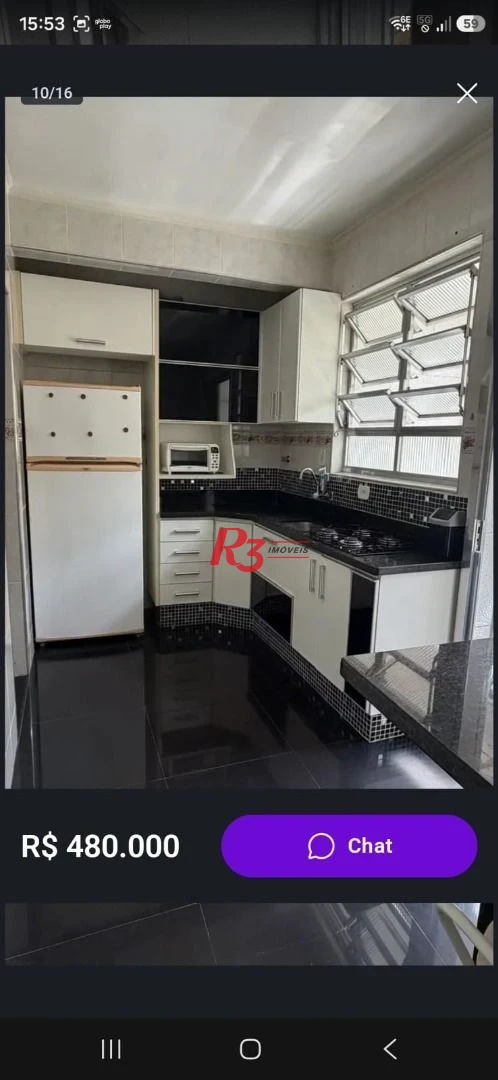 Apartamento com 3 dormitórios à venda, 97 m² por R$ 510.000,00 - Macuco - Santos/SP