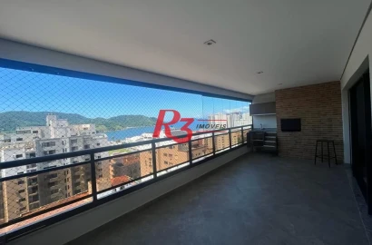 Apartamento para alugar, 125 m² por R$ 10.500,00/mês - Ponta da Praia - Santos/SP
