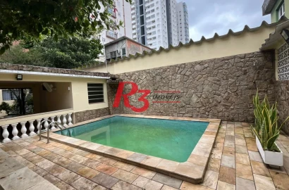 Casa com 4 dormitórios para alugar, 263 m² por R$ 15.000,00/mês - Macuco - Santos/SP