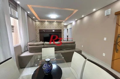 Apartamento com 3 dormitórios à venda, 104 m² por R$ 590.000,00 - Gonzaga - Santos/SP