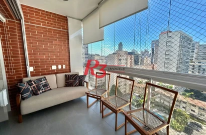 Apartamento com 2 dormitórios à venda, 100 m² por R$ 1.690.000,00 - Boqueirão - Santos/SP
