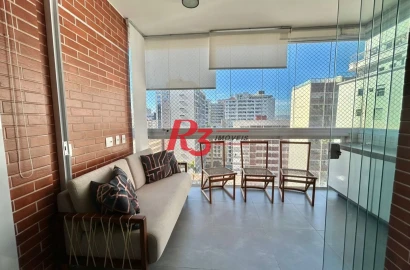 Apartamento com 2 dormitórios à venda, 100 m² por R$ 1.690.000,00 - Boqueirão - Santos/SP