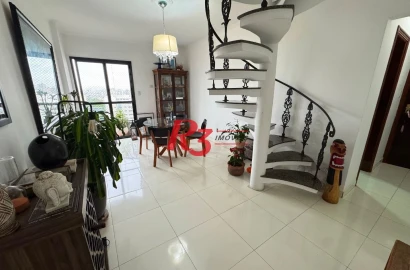 Cobertura à venda, 198 m² por R$ 1.400.000,00 - Ponta da Praia - Santos/SP