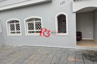 Casa, 180 m² - venda por R$ 1.300.000,00 ou aluguel por R$ 7.000,00/mês - Embaré - Santos/SP