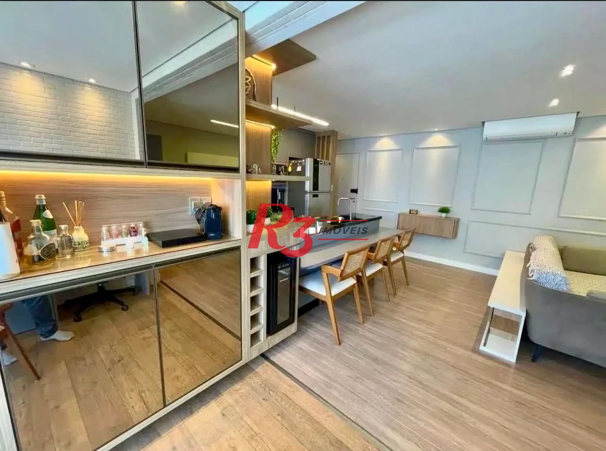 Apartamento com 2 dormitórios à venda, 77 m² por R$ 1.100.000,00 - Ponta da Praia - Santos/SP