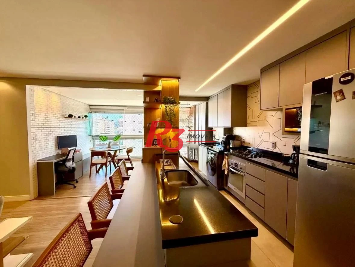 Apartamento com 2 dormitórios à venda, 77 m² por R$ 1.100.000,00 - Ponta da Praia - Santos/SP