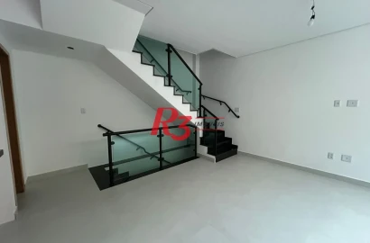 Casa com 2 dormitórios à venda, 90 m² por R$ 720.000,00 - Marapé - Santos/SP