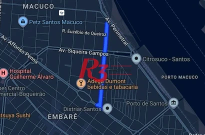 Terreno à venda, 1175 m² por R$ 2.544.000,00 - Macuco - Santos/SP
