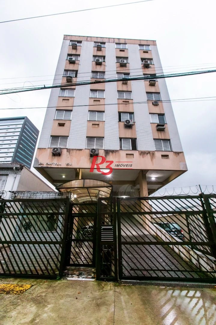 Apartamento com 1 dormitório para alugar, 50 m² - Vila Matias - Santos/SP.  R$3.000,00 Pacote