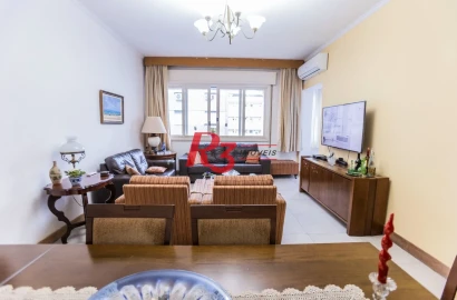 Apartamento com 2 dormitórios para alugar, 115 m² por R$ 6.000,00/mês - Boqueirão - Santos/SP