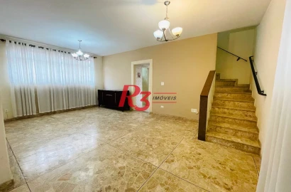 Sobrado para alugar, 250 m² por R$ 9.000,00/mês - Aparecida - Santos/SP