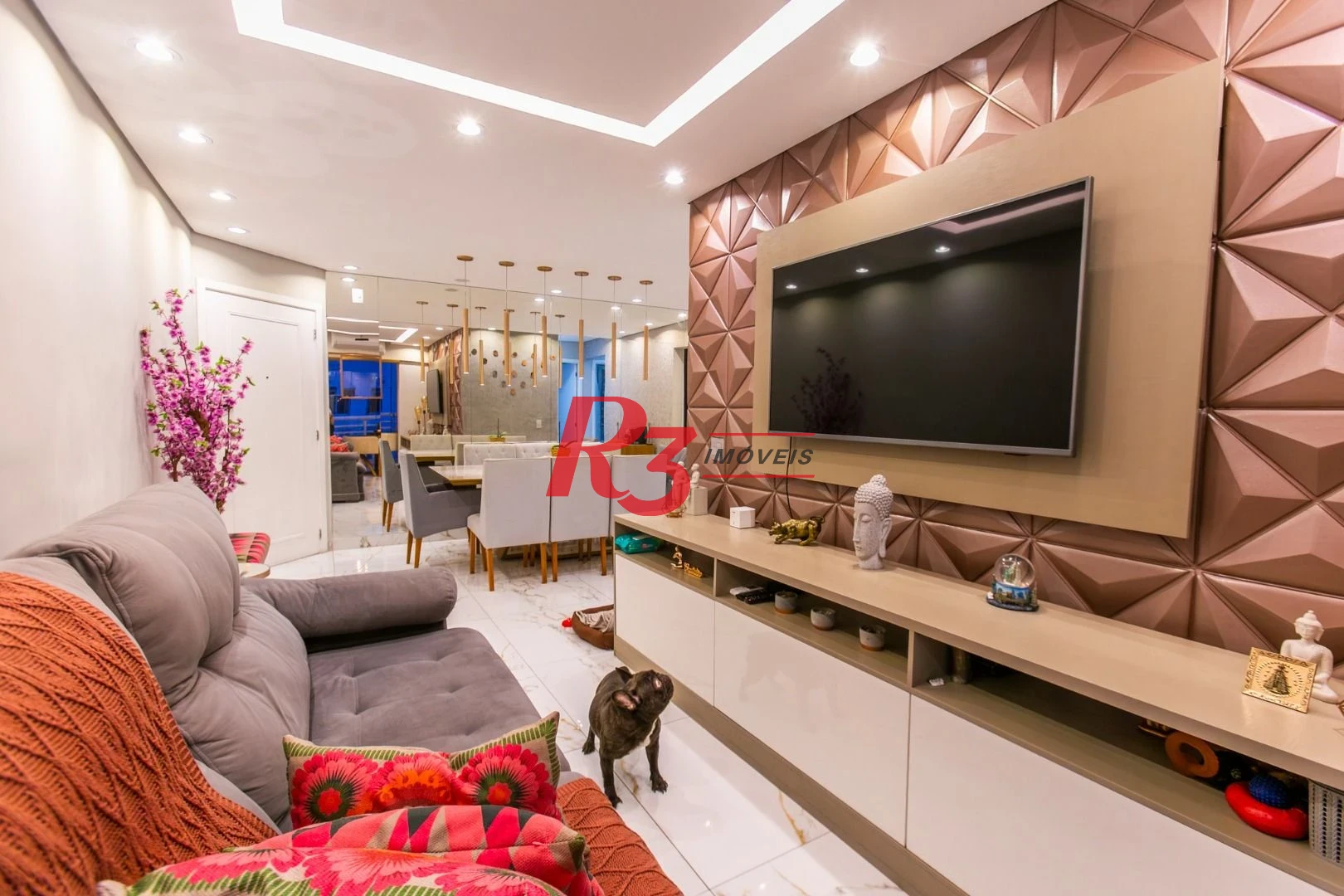 Apartamento com 3 dormitórios à venda, 84 m² por R$ 840.000,00 - Marapé - Santos/SP