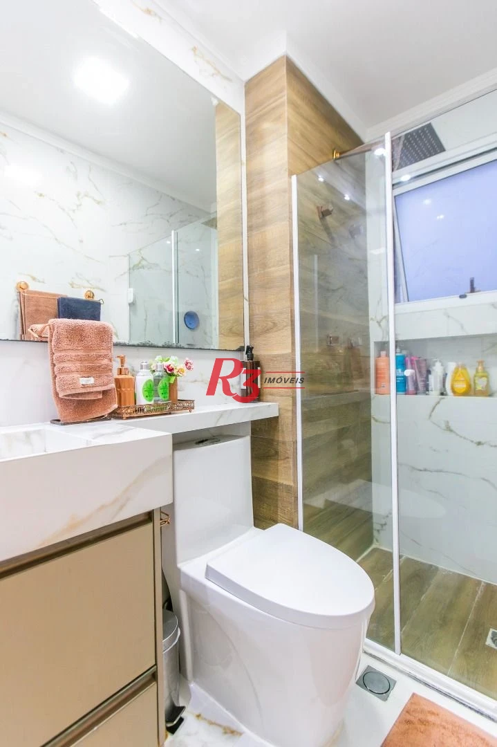 Apartamento com 3 dormitórios à venda, 84 m² por R$ 840.000,00 - Marapé - Santos/SP