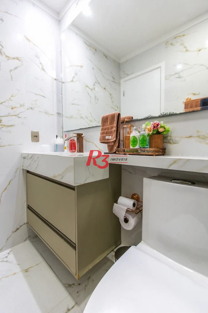 Apartamento com 3 dormitórios à venda, 84 m² por R$ 840.000,00 - Marapé - Santos/SP