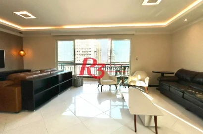 Apartamento com 3 dormitórios para alugar, 198 m² por R$ 16.000,00/mês - Gonzaga - Santos/SP