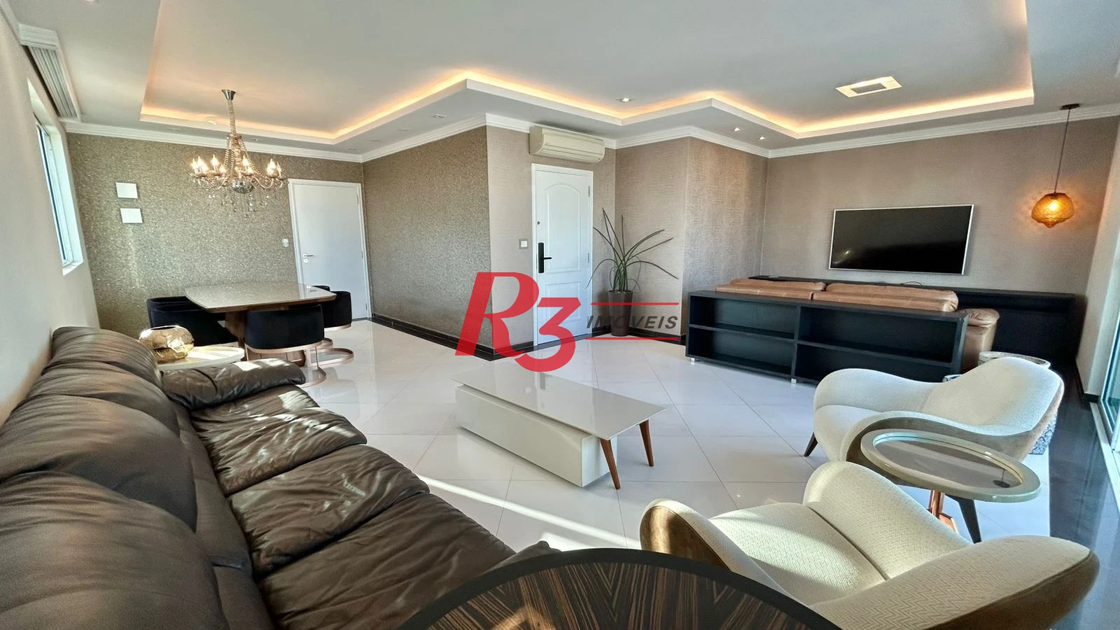 Apartamento com 3 dormitórios para alugar, 198 m² por R$ 16.000,00/mês - Gonzaga - Santos/SP