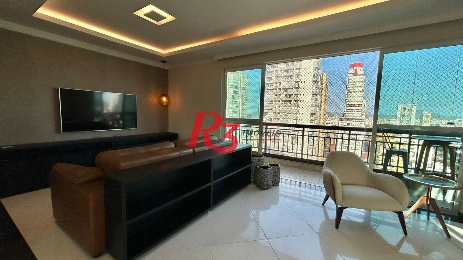 Apartamento com 3 dormitórios para alugar, 198 m² por R$ 16.000,00/mês - Gonzaga - Santos/SP
