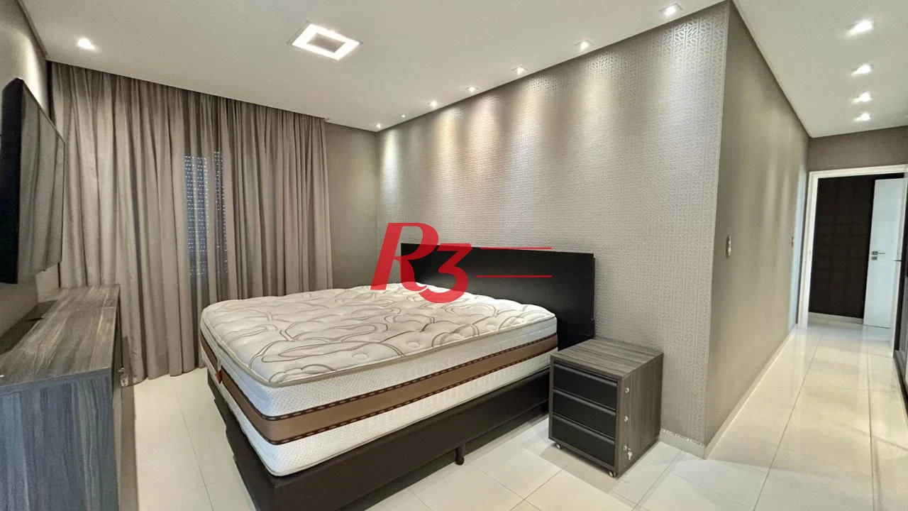Apartamento com 3 dormitórios para alugar, 198 m² por R$ 16.000,00/mês - Gonzaga - Santos/SP