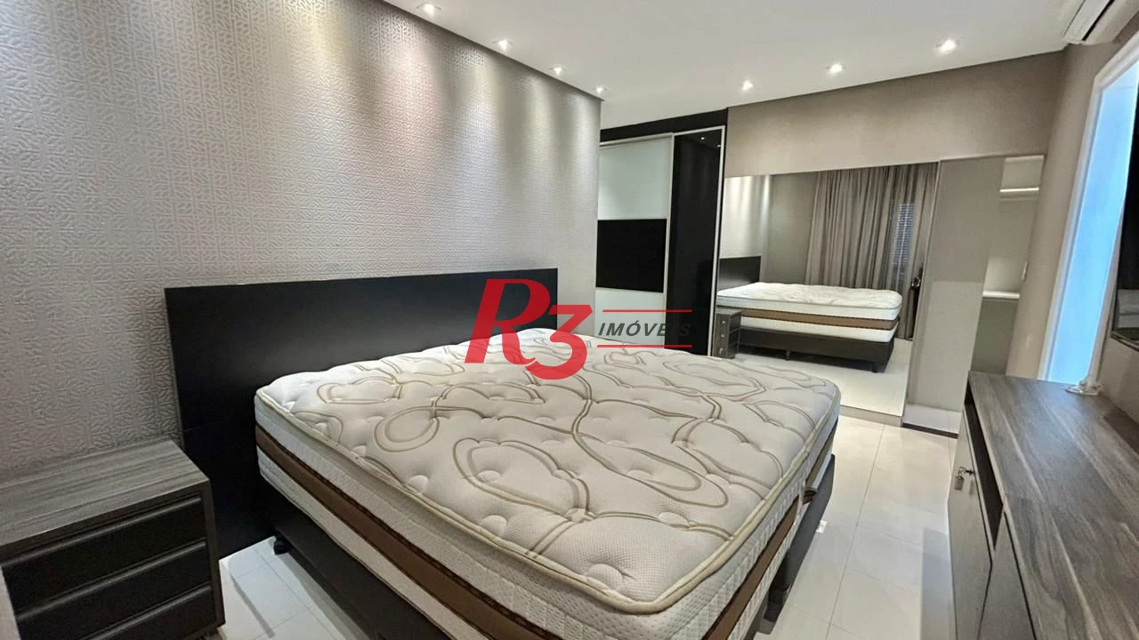Apartamento com 3 dormitórios para alugar, 198 m² por R$ 16.000,00/mês - Gonzaga - Santos/SP