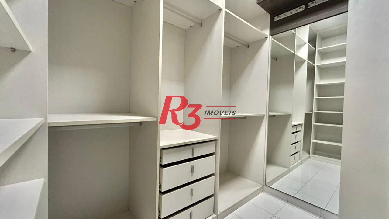 Apartamento com 3 dormitórios para alugar, 198 m² por R$ 16.000,00/mês - Gonzaga - Santos/SP