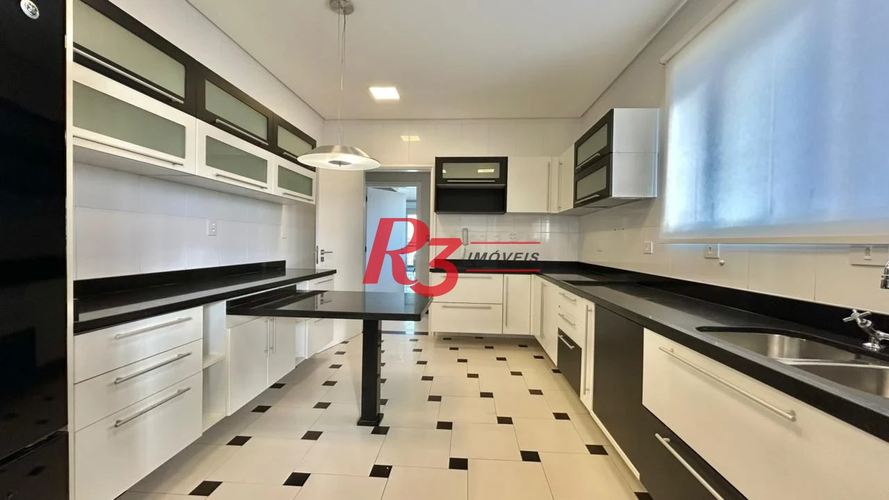 Apartamento com 3 dormitórios para alugar, 198 m² por R$ 16.000,00/mês - Gonzaga - Santos/SP