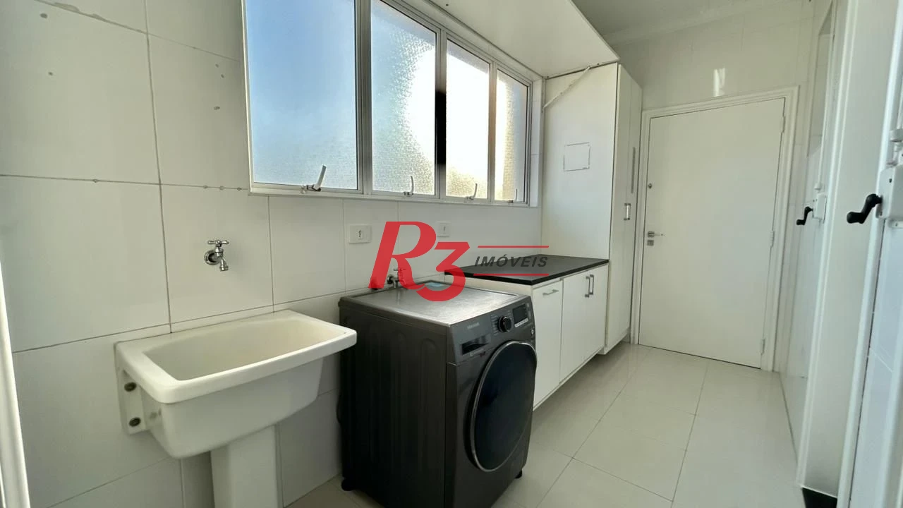 Apartamento com 3 dormitórios para alugar, 198 m² por R$ 16.000,00/mês - Gonzaga - Santos/SP
