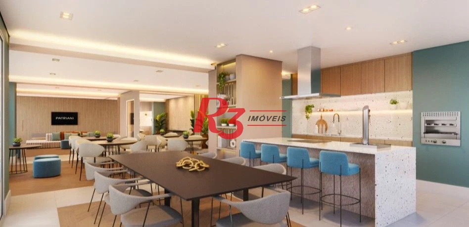 Apartamento com 2 dormitórios à venda, 92 m² por R$ 1.850.000,00 - Embaré - Santos/SP