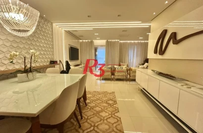 Apartamento com 3 dormitórios à venda, 178 m² por R$ 3.500.000,00 - Boqueirão - Santos/SP