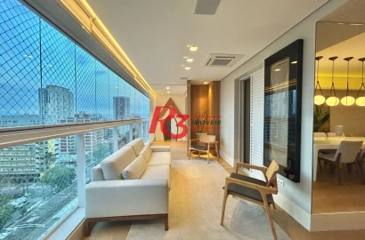 Apartamento com 3 dormitórios à venda, 177 m² por R$ 3.280.000,00 - Boqueirão - Santos/SP