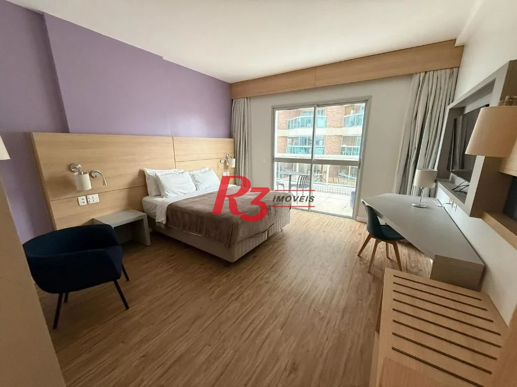 Flat com 1 dormitório à venda, 36 m² por R$ 583.000,00 - Gonzaga - Santos/SP