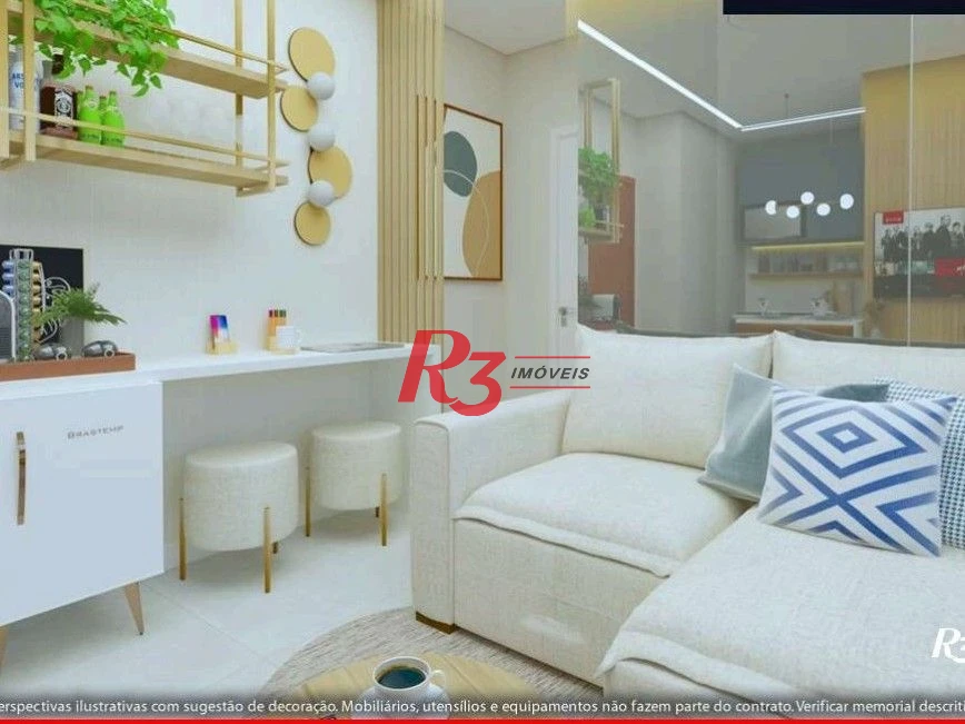 Apartamento à venda, 38 m² por R$ 352.000,00 - Aparecida - Santos/SP