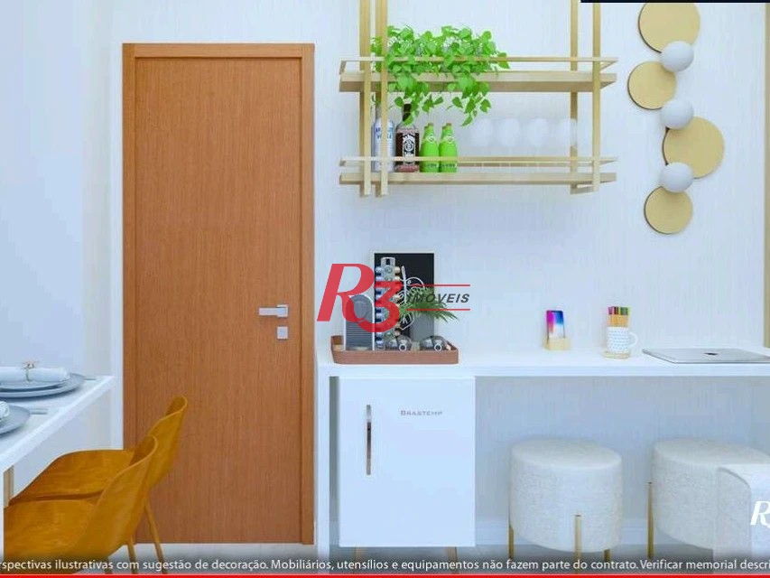 Apartamento à venda, 38 m² por R$ 352.000,00 - Aparecida - Santos/SP