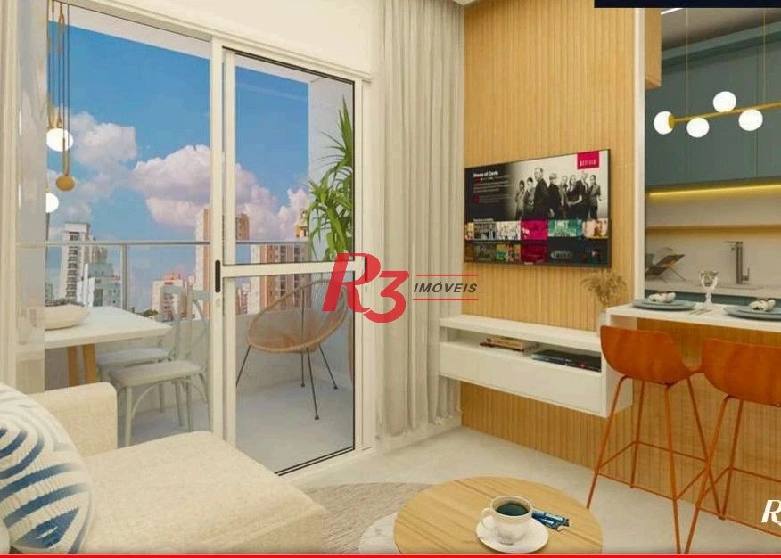 Apartamento à venda, 38 m² por R$ 360.000,00 - Aparecida - Santos/SP