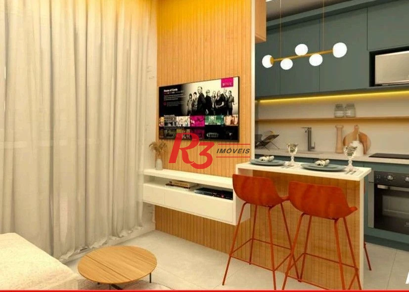 Apartamento à venda, 38 m² por R$ 360.000,00 - Aparecida - Santos/SP