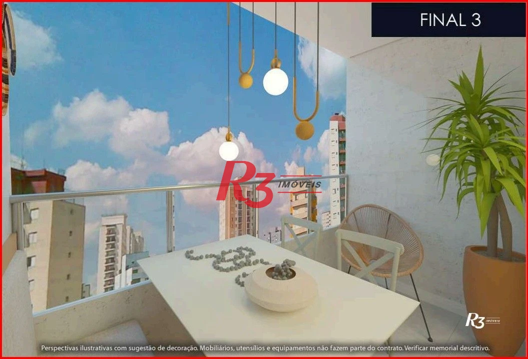 Apartamento à venda, 39 m² por R$ 342.000,00 - Aparecida - Santos/SP