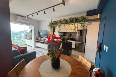 Apartamento com 2 dormitórios à venda, 63 m² por R$ 750.000,00 - Campo Grande - Santos/SP