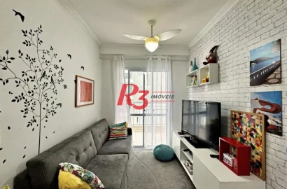 Apartamento com 2 dormitórios à venda, 64 m² por R$ 600.000,00 - Marapé - Santos/SP