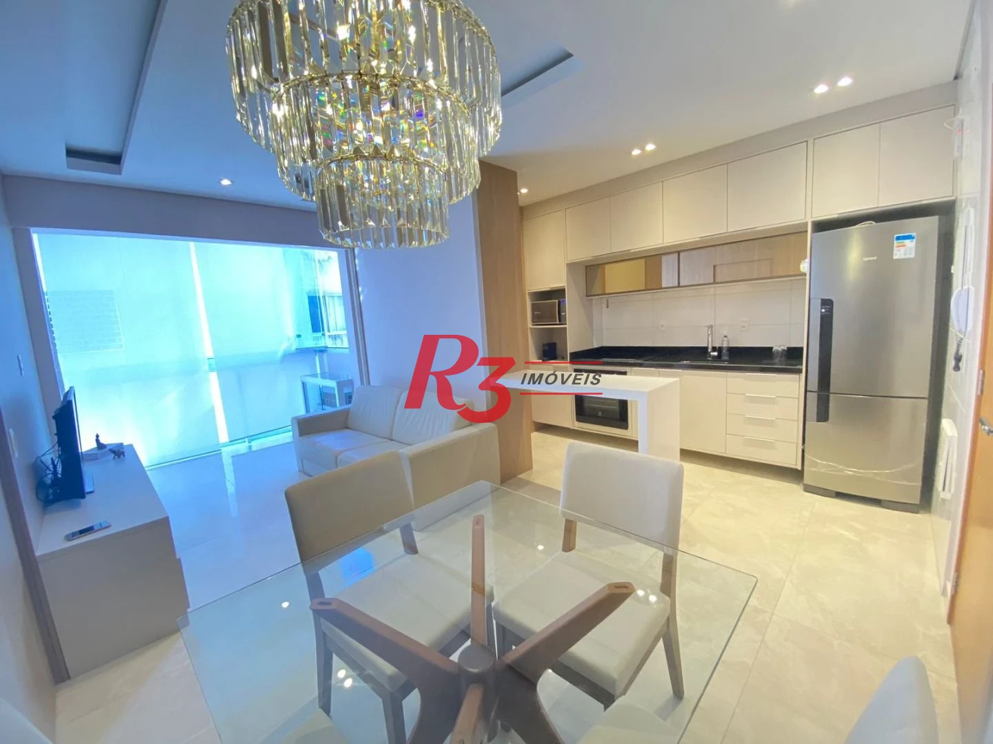 Apartamento com 1 dormitório para alugar, 45 m² por R$ 6.000,00/mês - Boqueirão - Santos/SP