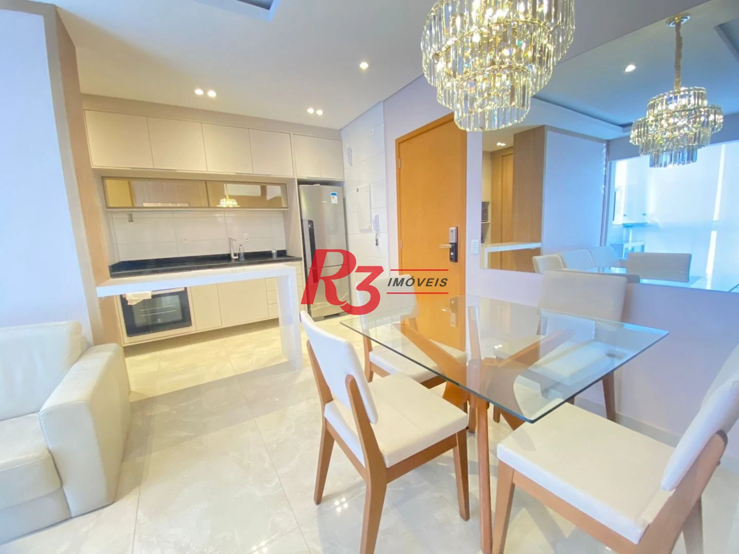 Apartamento com 1 dormitório para alugar, 45 m² por R$ 6.000,00/mês - Boqueirão - Santos/SP