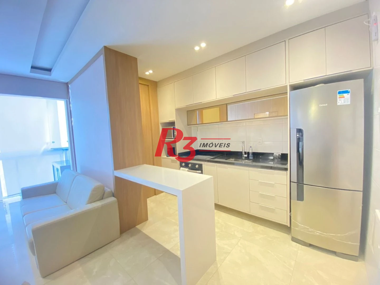 Apartamento com 1 dormitório para alugar, 45 m² por R$ 6.000,00/mês - Boqueirão - Santos/SP
