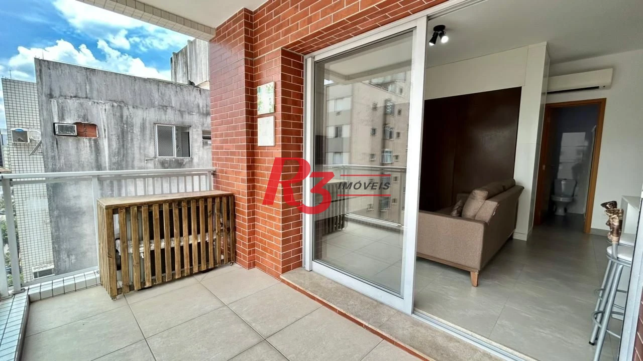Apartamento com 1 dormitório para alugar, 45 m² por R$ 4.500,00/mês - Boqueirão - Santos/SP