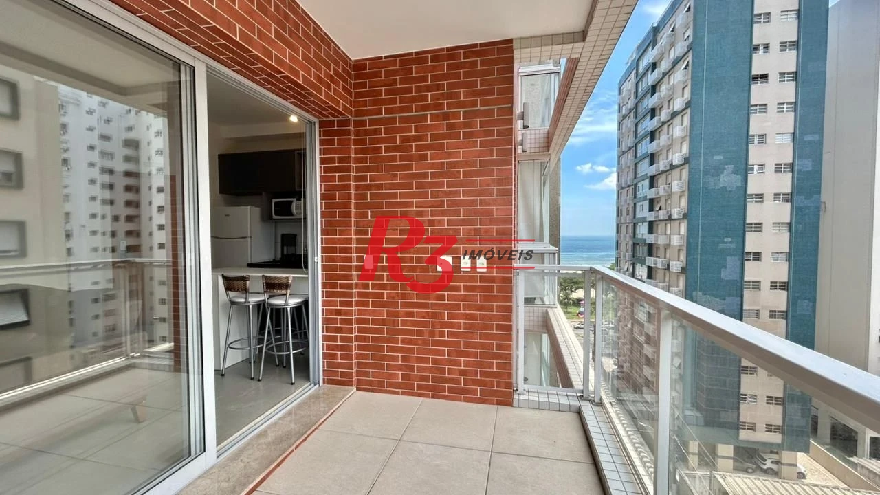 Apartamento com 1 dormitório para alugar, 45 m² por R$ 4.500,00/mês - Boqueirão - Santos/SP