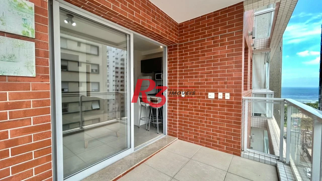 Apartamento com 1 dormitório para alugar, 45 m² por R$ 4.500,00/mês - Boqueirão - Santos/SP