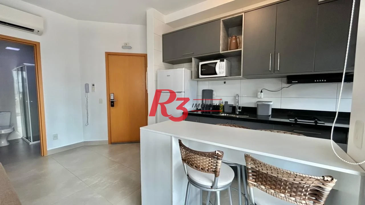 Apartamento com 1 dormitório para alugar, 45 m² por R$ 4.500,00/mês - Boqueirão - Santos/SP