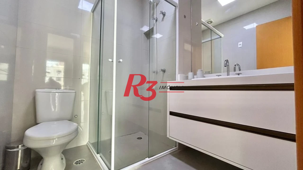 Apartamento com 1 dormitório para alugar, 45 m² por R$ 4.500,00/mês - Boqueirão - Santos/SP