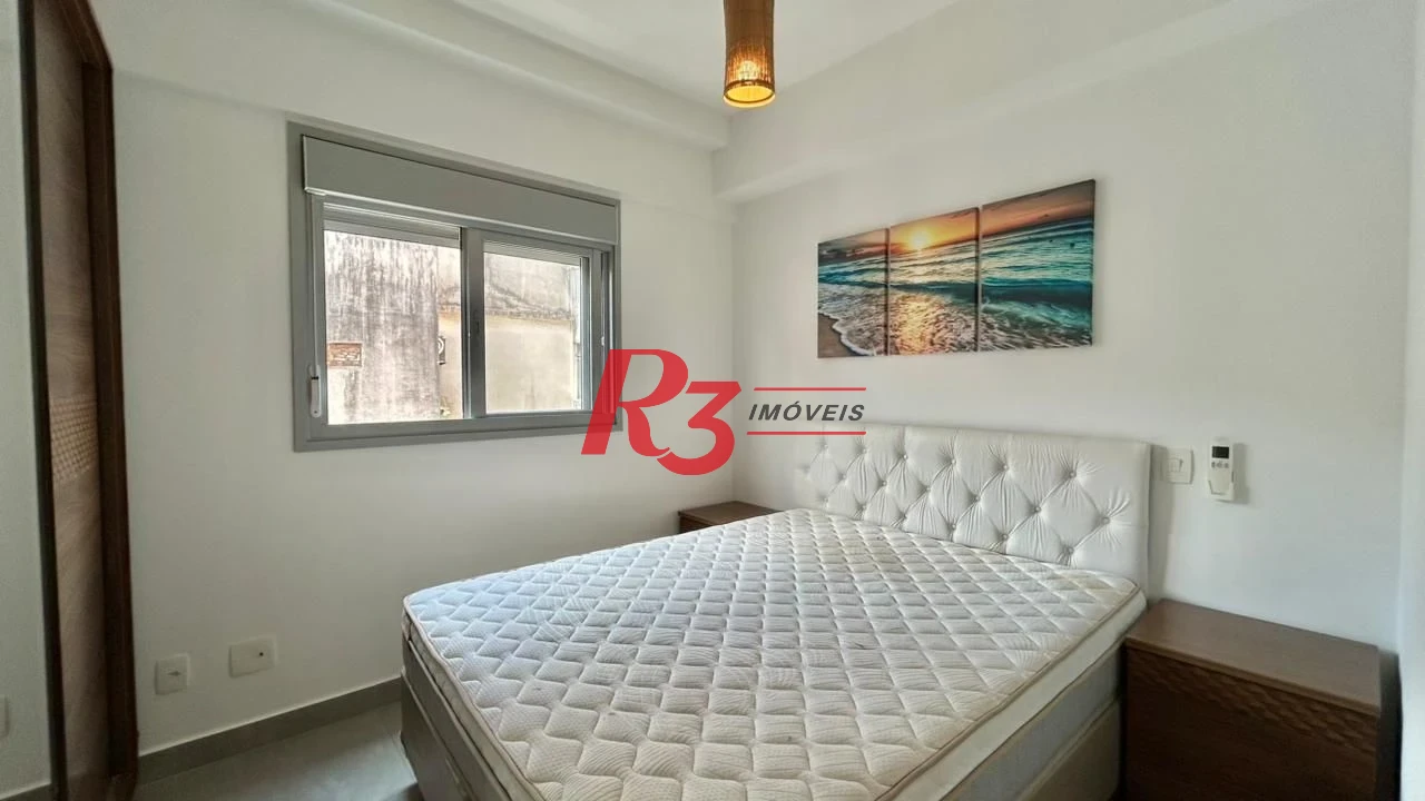 Apartamento com 1 dormitório para alugar, 45 m² por R$ 4.500,00/mês - Boqueirão - Santos/SP