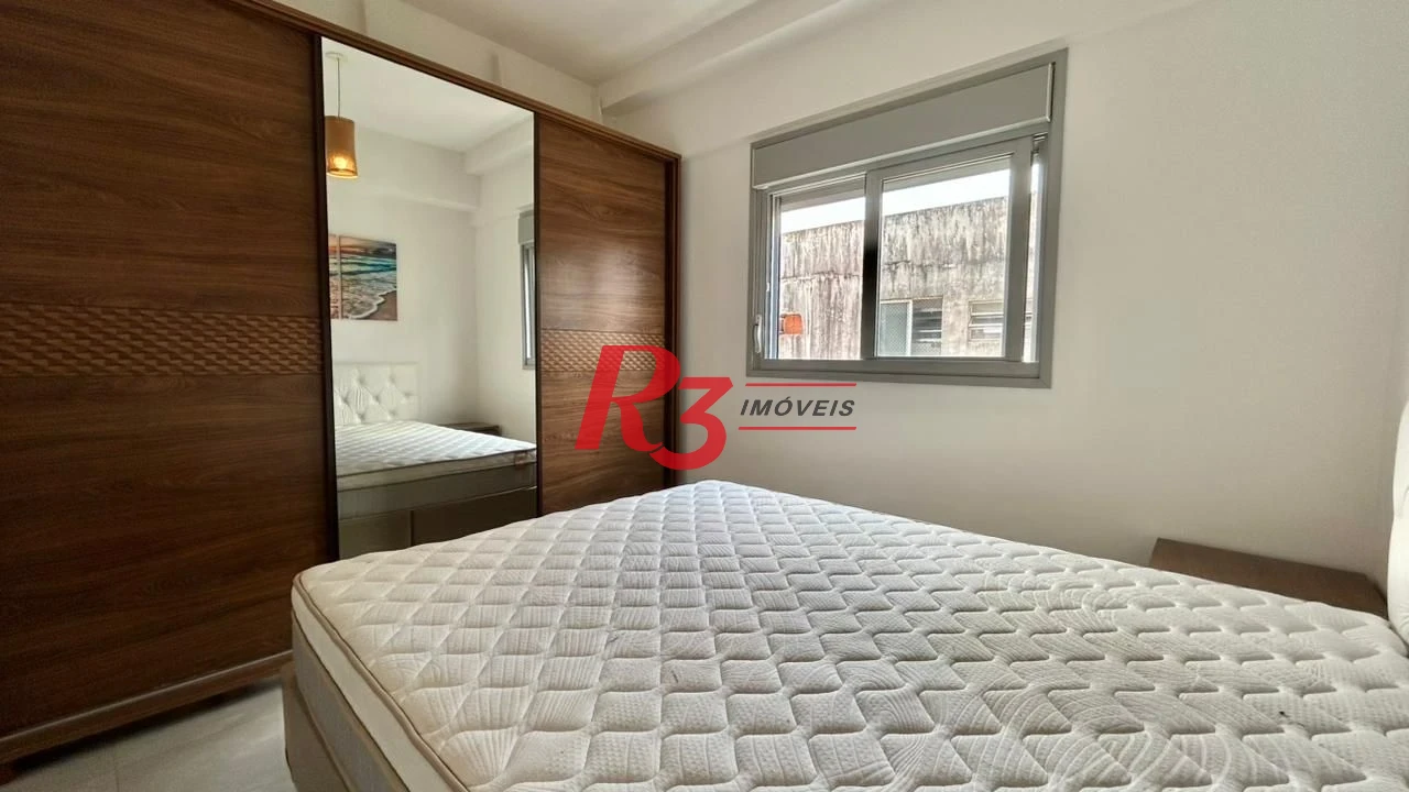 Apartamento com 1 dormitório para alugar, 45 m² por R$ 4.500,00/mês - Boqueirão - Santos/SP
