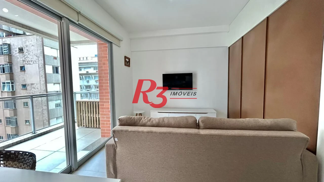 Apartamento com 1 dormitório para alugar, 45 m² por R$ 4.500,00/mês - Boqueirão - Santos/SP