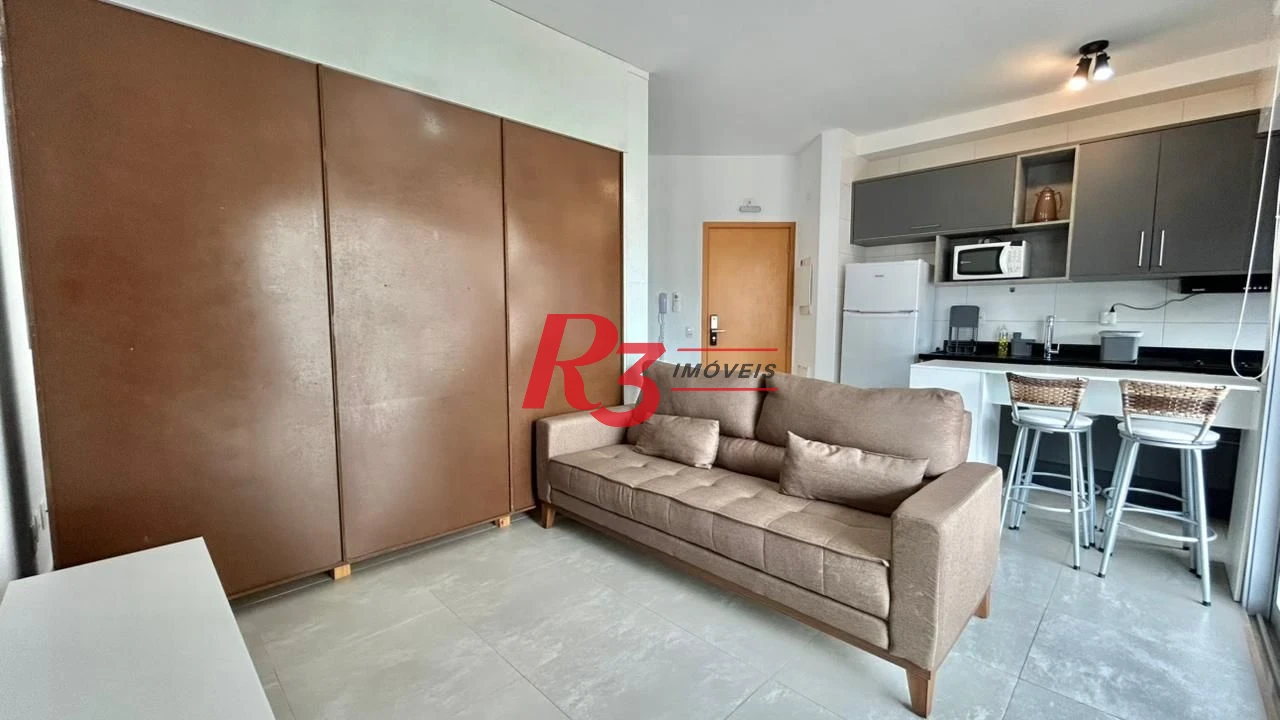 Apartamento com 1 dormitório para alugar, 45 m² por R$ 4.500,00/mês - Boqueirão - Santos/SP